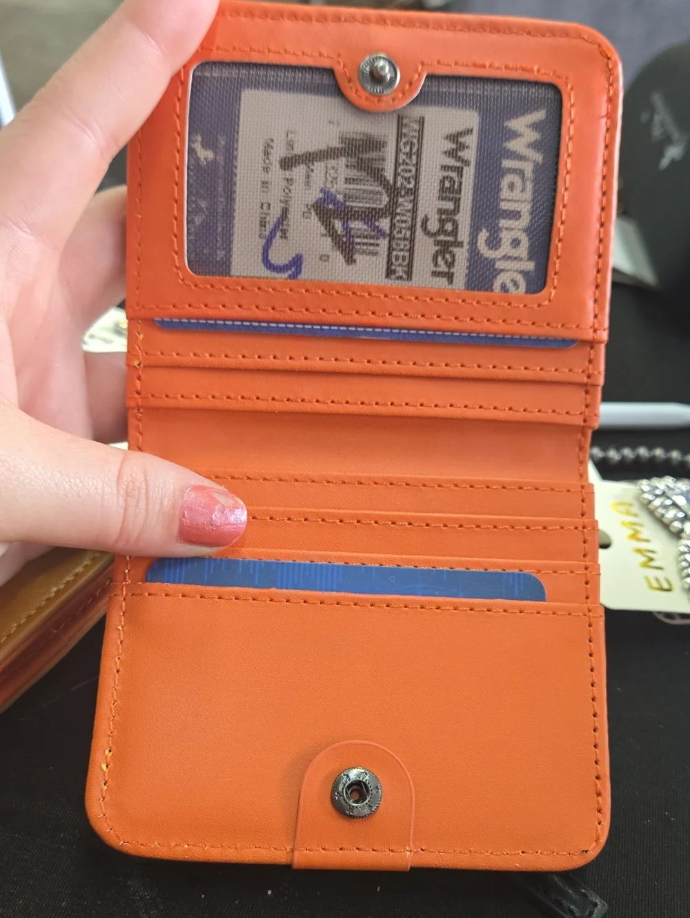 Wrangler Black Leather Bi-Fold Wallet